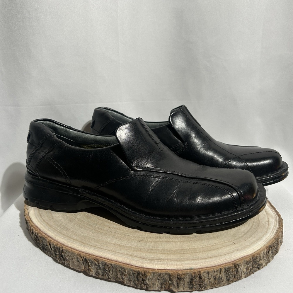 Clarks Men's Collection Escalade Step Black Leather Slip On Loafer Size 9.5‎ M